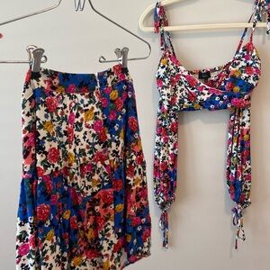 Two piece floral set